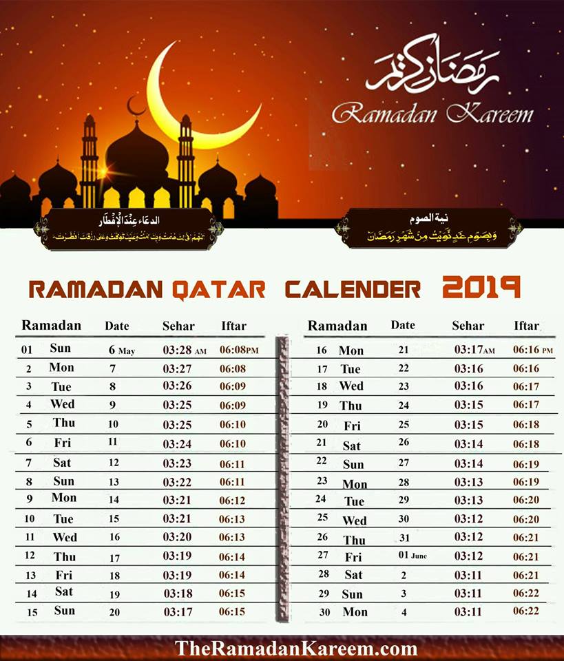 Namaz Chart 2019