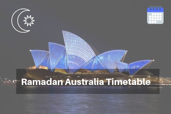 Ramadan Australia Timetable Calendar