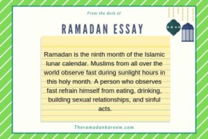 class 8 essay on ramadan in english