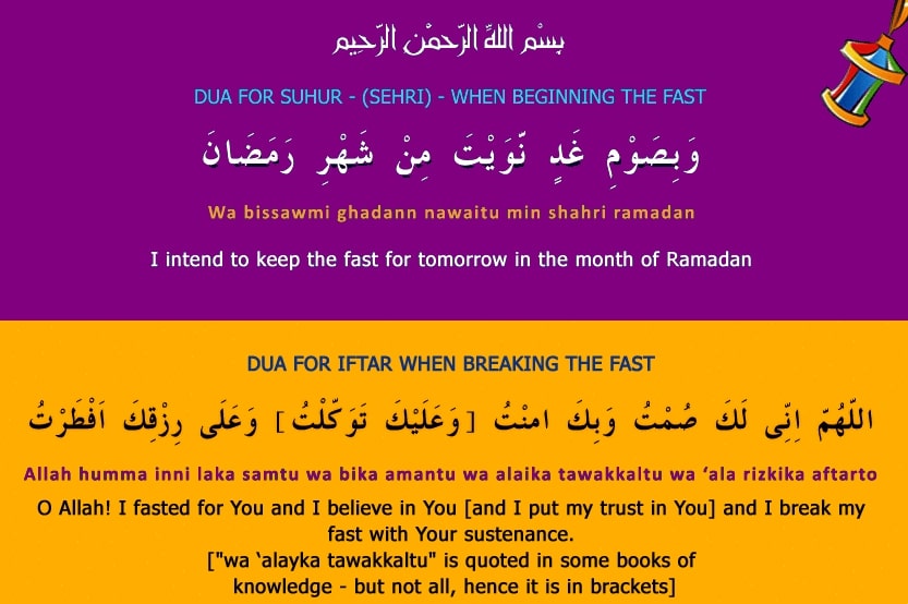 All Ramadan fasting dua with image download