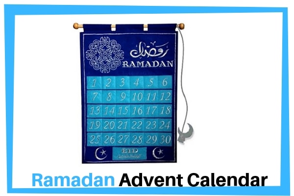 Dark Blue Advent Calendar With 30 Drawer Fashion Printed Ramadan