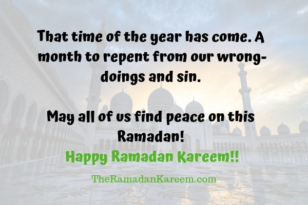 Ramadan Greetings in English with image