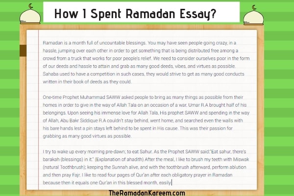 class 8 essay on ramadan in english