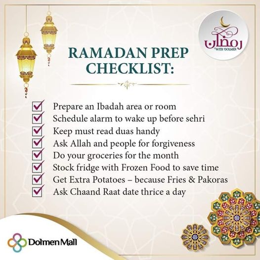 Ramadan Preparations list