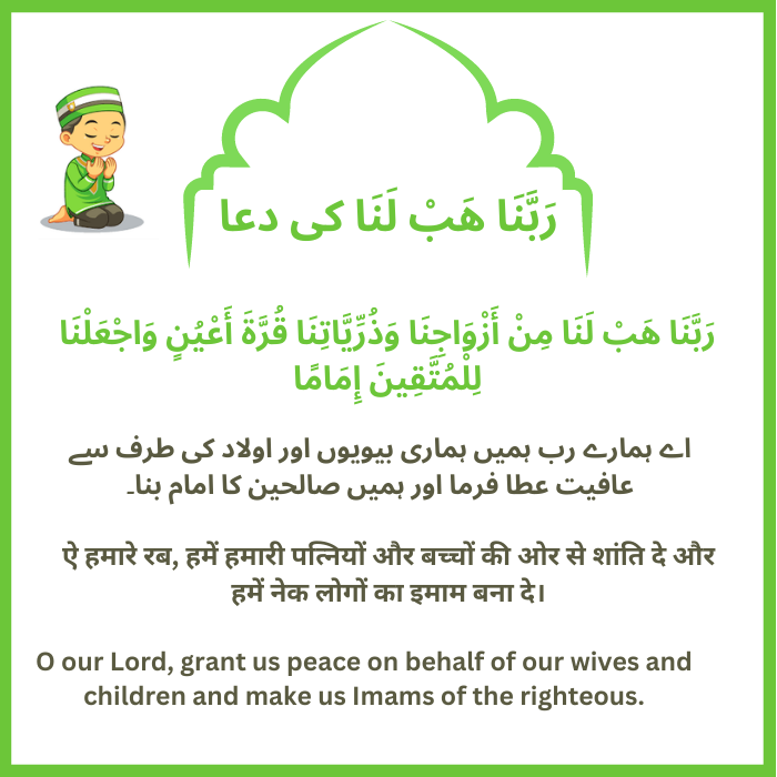 Rabbana Hablana Dua (Surah Furqan Ayat 74) 