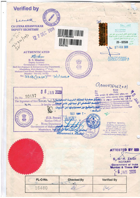 Method of Visa Procession from India