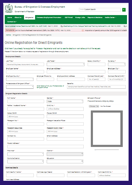 Method 2: Registration Through an Overseas Employment Promoter